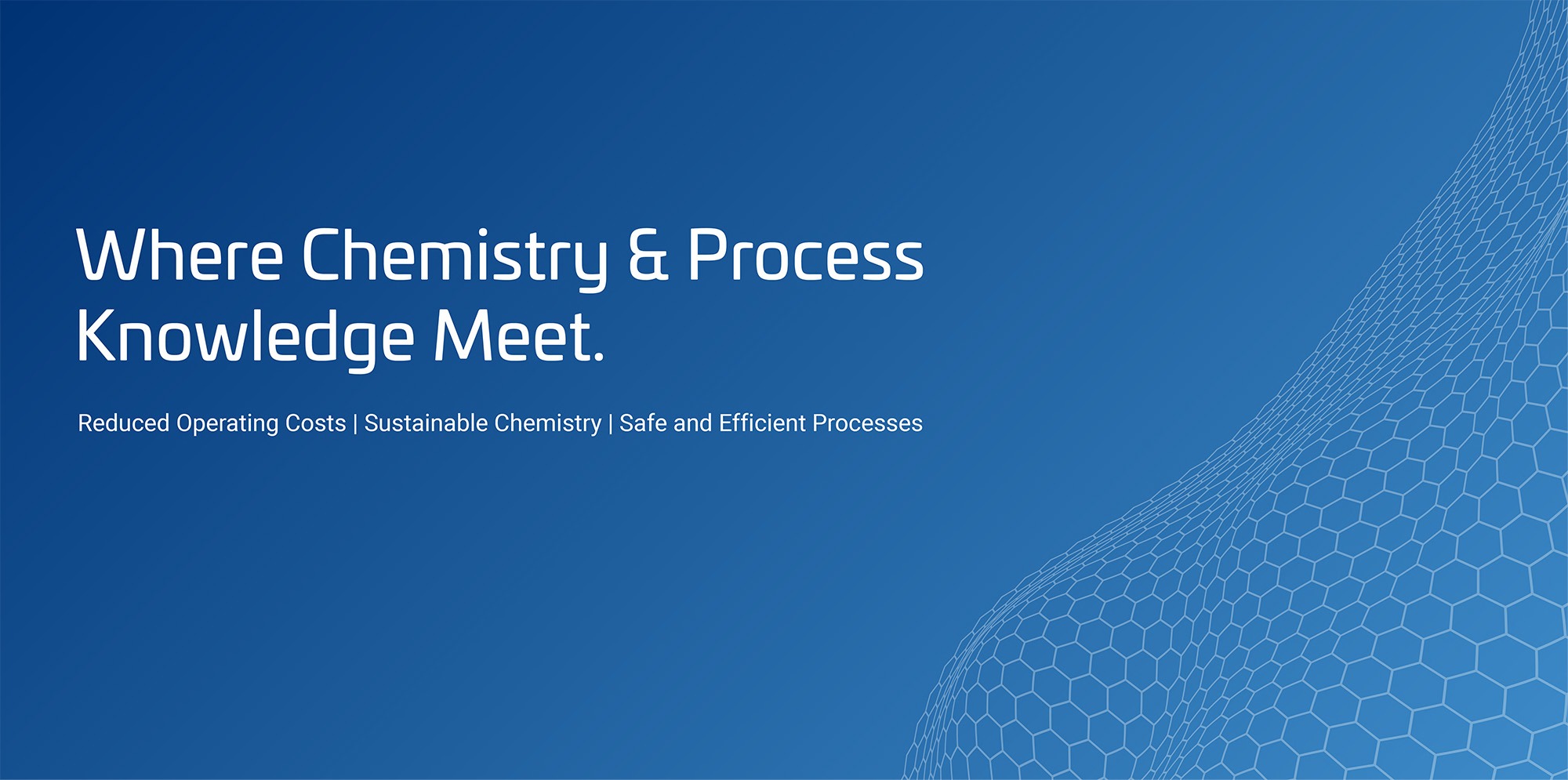 Where Chemistry and Process Knowledge Meet. Reduced Operating Costs, Sustainable Chemistry, Safe and Efficient Processes